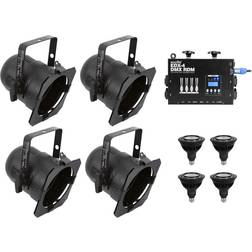 Eurolite Set 4x PAR-38 Spot bk dim2warm EDX-4 DMX RDM LED Dimmer pack