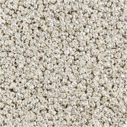 Creativ Company Rocailleperler, 1,7 mm, sølv