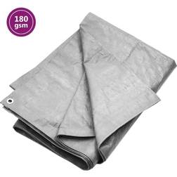 vidaXL Bâche Couverture de Protection 6x10 m Gris PEHD