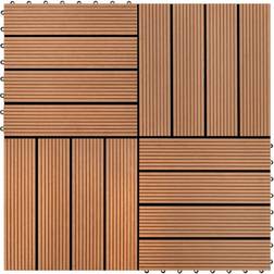 vidaXL 22 pcs Decking Tiles 30x30 cm 2 sqm WPC Dark Brown