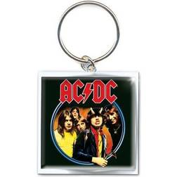 Highway To Hell Metal Keyring Acdc Gift Band Square