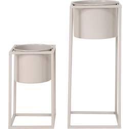 House Nordic Pots À Fleurs 2 pcs Lena Beige Gris