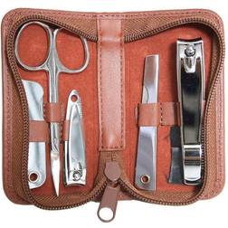 New York Leather Mini Manicure Grooming Kit