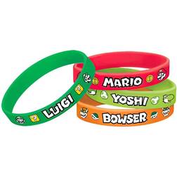 Amscan 396608 Super Mario Rubber Bracelets