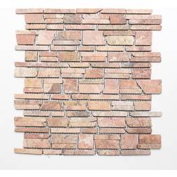 HUH Mosaik Brickmosaic Uni Rossoverona Mos Brick 220 Pris/Ark