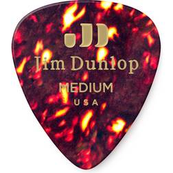 Dunlop Celluloid Guitar Picks, Medium, White, 12-Pack