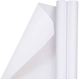 Jam Paper White Matte Wrapping All Occasion 25 Sq. ft. 2/Pack