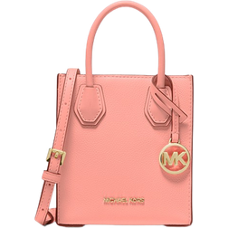 Michael Kors Mercer Extra-small Pebbled Leather Crossbody Bag - Sherbert