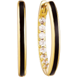 Sif Jakobs Ellera Grande Earrings - Gold/Black/Transparent