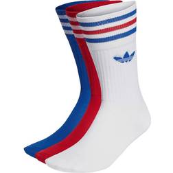 adidas Originals Solid Crew Socks 3-pack - White/Tmpwrd/Royblue