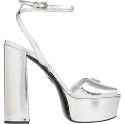Prada Leather Platform Sandal - Silver