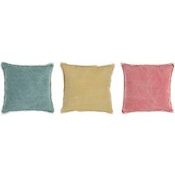 Dkd Home Decor Fringe Complete Decoration Pillows Yellow, Green, Pink (45x45cm)