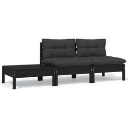 vidaXL 806684 Lounge-Set, Tisch einschl. 2 Sofas