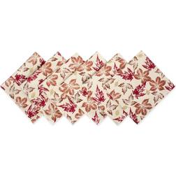 Design Imports Zingz & Thingz Rustic Leaves Napkins Cloth Napkin Red (50.8x50.8)