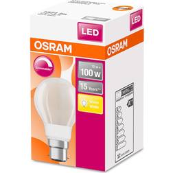 Osram Classic A 100W Frosted Filament Dimmable BC Bulb Warm White