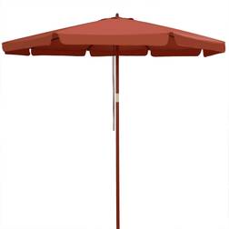 Kingsleeve Uv Sun Parasol Wood 330cm Garden Umbrella Shade
