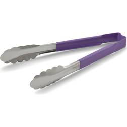 Vollrath 4781280 Jacob's Pride 12"L Stainless Utility Tongs, Purple Cooking Tong