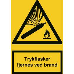 Otto Schachner Advarselsskilt Trykflasker Fjernes Ved Brand Advarselsskilt A4 297