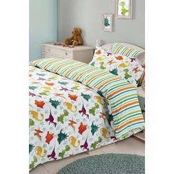 Dreamscene Dinosaur Duvet Cover with Pillowcase Polycotton