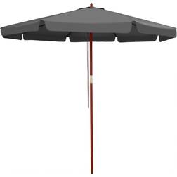 UV Sun Parasol Wood 330cm Garden Umbrella Shade Balcony