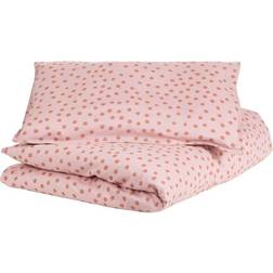 Buddy & Hope GOTS Dotted Crib Bedding Set Pink Mauve