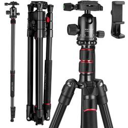 Mactrem 64.5 Inch Portable Magnesium Aluminium Monopod Professional Camera Tripod With 360°Degree Ball Head 1/4 Quick R