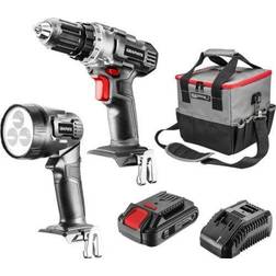 Graphite Cordless Power Tool Set: Drill/Driver, Flashlight, Bag, Energy 18V Battery, Li-Ion 2.0Ah, Charger