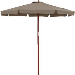 UV Sun Parasol Wood 330cm Garden Umbrella Shade Balcony