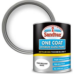 Sandtex One Coat Exterior Gloss Paint Pure White