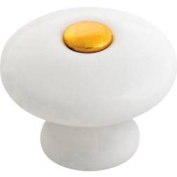 HOME It Porcelænknop guld center Ø29
