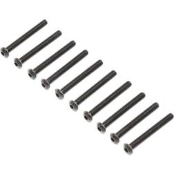 Losi Button Head Screws, Steel, Black