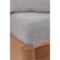 Teddy Fleece Thermal Fitted Bed Bed Sheet Silver