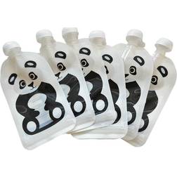 Fill n Squeeze Zipper Panda Pouches 6-pack 150ml