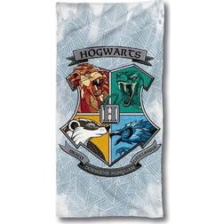 Licens Harry Potter badehåndklæde 70x140 cm Hogwarts Logo 100% Bomuld