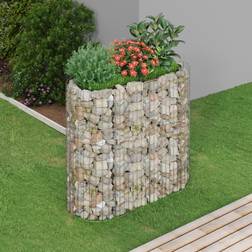 vidaXL gabion-højbed 120x50x100 cm galvaniseret jern