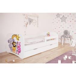 Kocot Kids Babydreams juniorseng med Zoo dyr, m. madras, sengehest, skuffe laminat