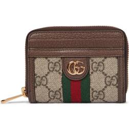 Gucci Ophidia GG-Supreme Zip Around Wallet - Beige/Ebony