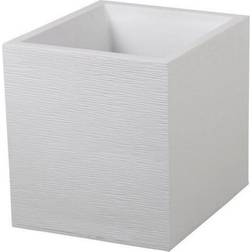 EDA Pot Plastique Carré Graphit 31L - Blanc Cérusé