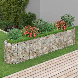 vidaXL gabion-højbed 260x50x50 cm galvaniseret jern Krukke