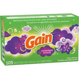 Gain Fabric Softener Dryer Sheets, Moonlight Breeze, 105 Count