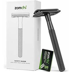 Razors for Men or Women, Safety Razor with 5 Blades, Shaving Razor with a Delicate Box, Fits All Double Edge Razor Blades(Black)