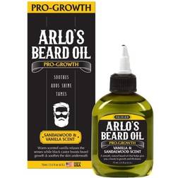 Arlo's Pro Growth Beard Oil Vanilla Sandalwood 2.5 oz. Promotes Beard Hair Growth