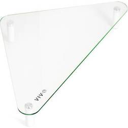 Vivo Glass Tabletop Riser Triangle Corner Desktop Stand for Computer Monitor Laptop