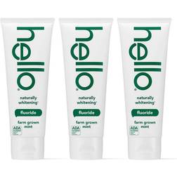 Hello Naturally Whitening Fluoride Toothpaste, Natural Peppermint Flavor Tea Tree