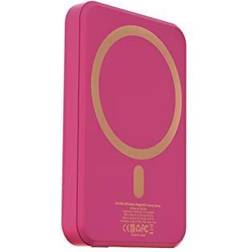 RapidX Boosta 5k mAh 7.5W Magnetic Wireless Portable Charger for iPhone 12, 13 & 14 Pink