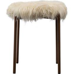 Byon June with Fur Tabouret