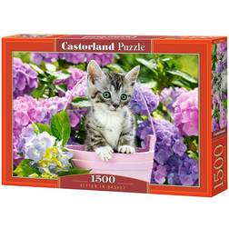 Castorland Kitten in Basket 1500 Pieces