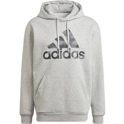 adidas Essentials Camo Print French Terry Hoodie - Medium Grey Heather