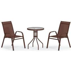 vidaXL 318774 Cafésæt, 1 borde inkl. 2 stole