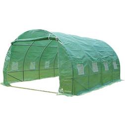 Vounot Walk in Greenhouse 12m² Rustfrit stål Plast